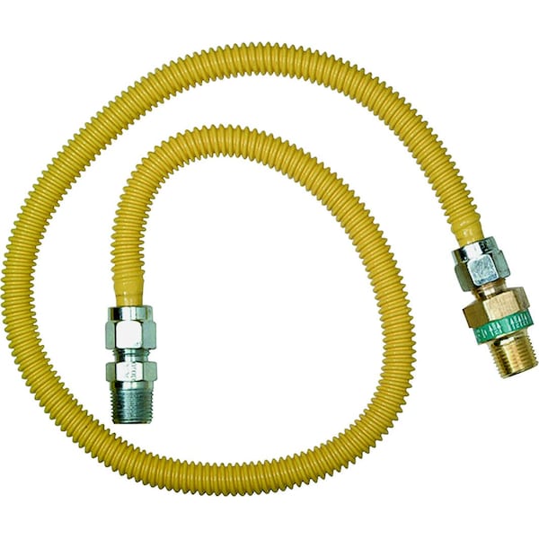 Brasscraft ProCoat Series Gas Connector, 1/2 x 1/2 in, Stainless Steel, 60 in L CSSD44R-60 P - main
